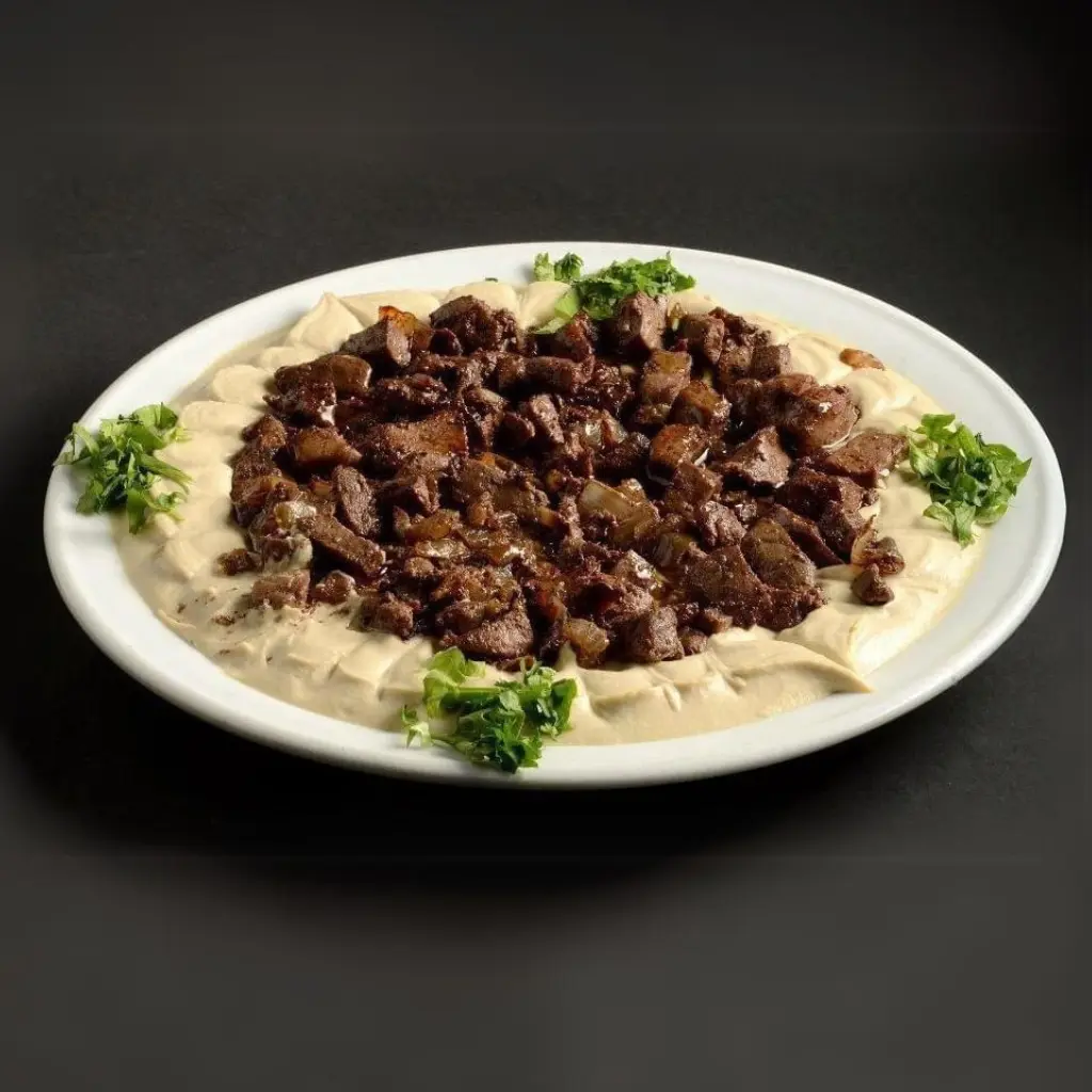 Hummus Plate With Liver - Small